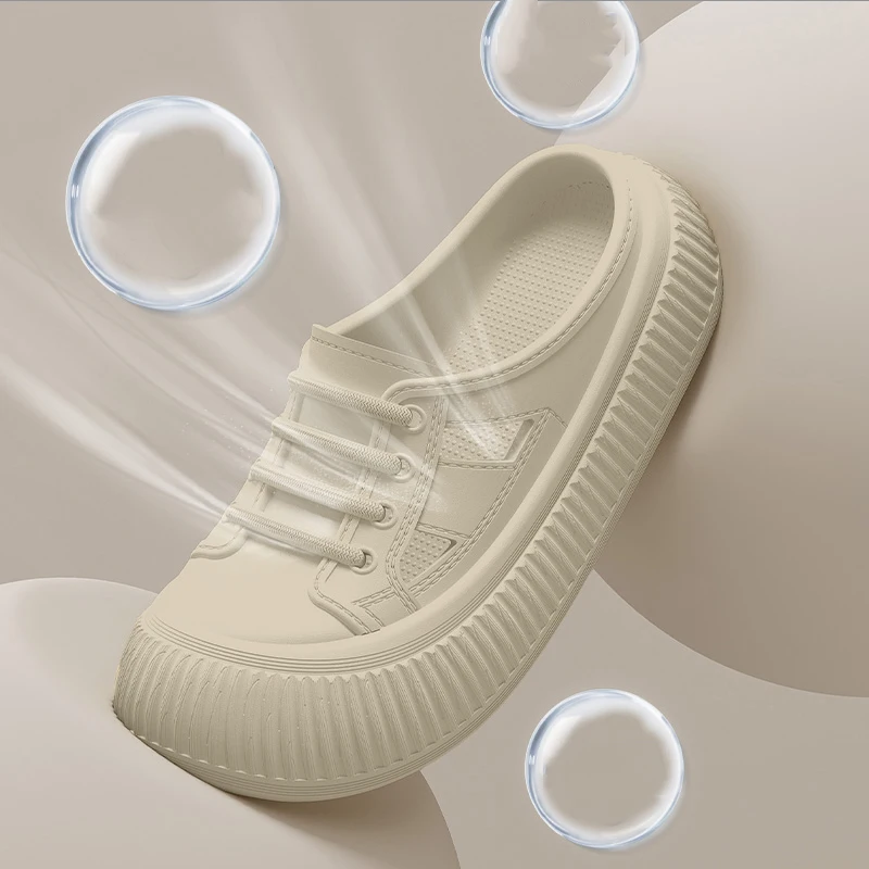 Smile Women's Sandals Comfortable Soft Cave Shoes Summer New Thick-soled EVA Sandals Breathable Non-slip Sandals Elevated Shoes