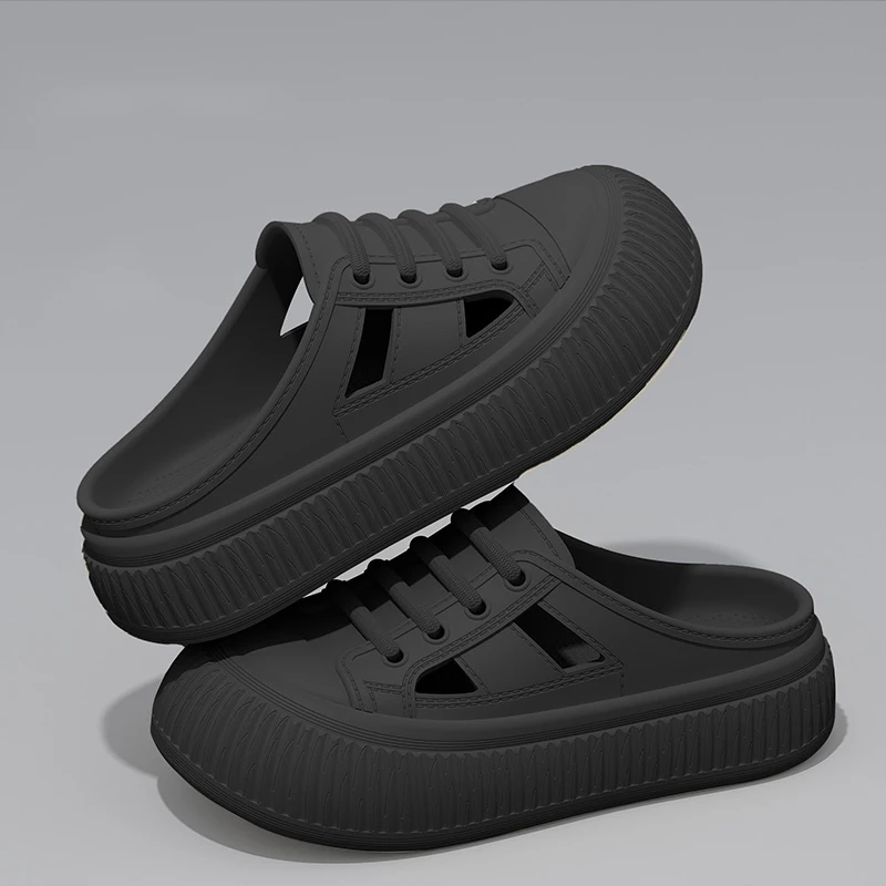 Smile Women's Sandals Comfortable Soft Cave Shoes Summer New Thick-soled EVA Sandals Breathable Non-slip Sandals Elevated Shoes