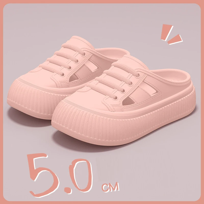Smile Women's Sandals Comfortable Soft Cave Shoes Summer New Thick-soled EVA Sandals Breathable Non-slip Sandals Elevated Shoes