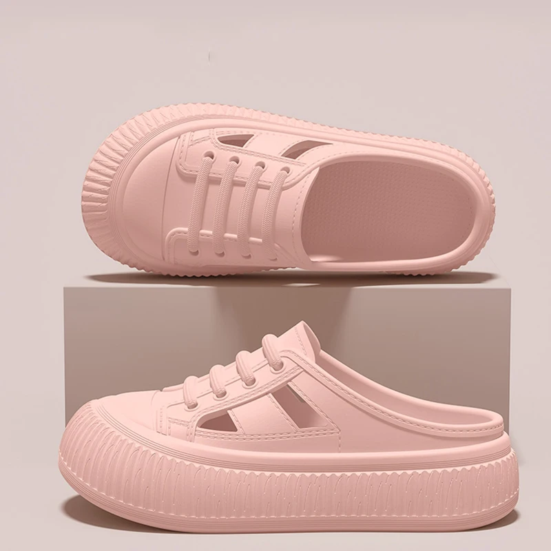 Smile Women's Sandals Comfortable Soft Cave Shoes Summer New Thick-soled EVA Sandals Breathable Non-slip Sandals Elevated Shoes