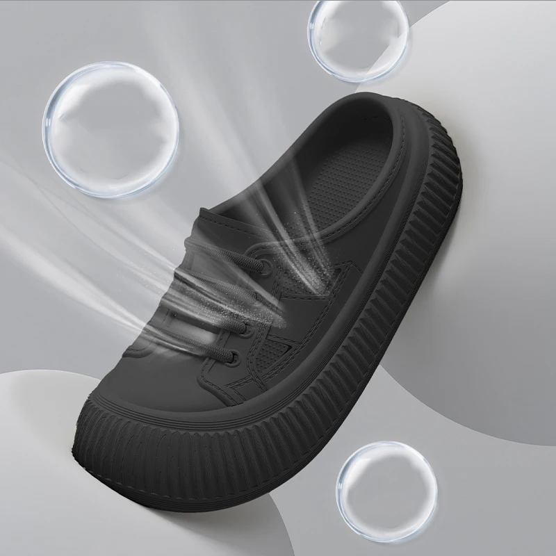 Smile Women's Sandals Comfortable Soft Cave Shoes Summer New Thick-soled EVA Sandals Breathable Non-slip Sandals Elevated Shoes