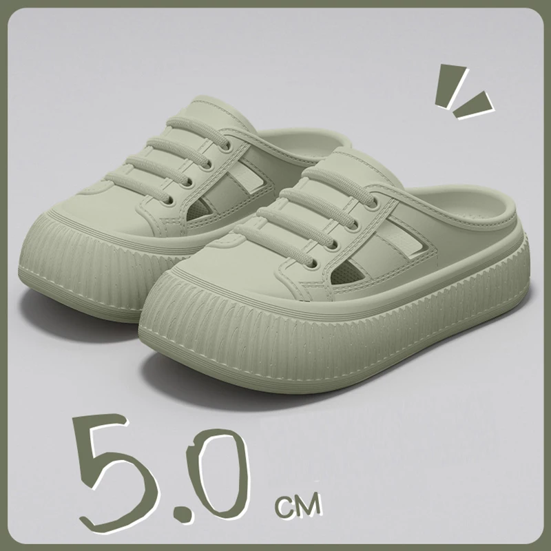 Smile Women's Sandals Comfortable Soft Cave Shoes Summer New Thick-soled EVA Sandals Breathable Non-slip Sandals Elevated Shoes