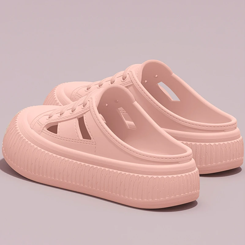 Smile Women's Sandals Comfortable Soft Cave Shoes Summer New Thick-soled EVA Sandals Breathable Non-slip Sandals Elevated Shoes