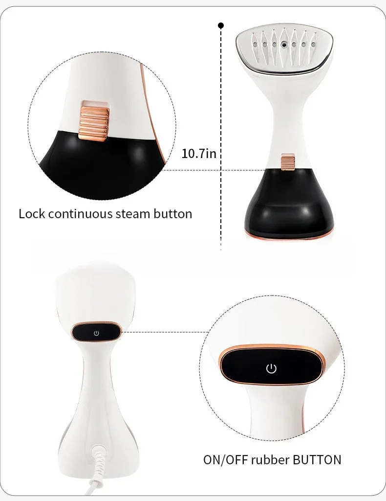 Handheld Garment Steamer Electric Household Steam Iron for clothes Portable Quick Heat Ironing Steam Machine for Home travel