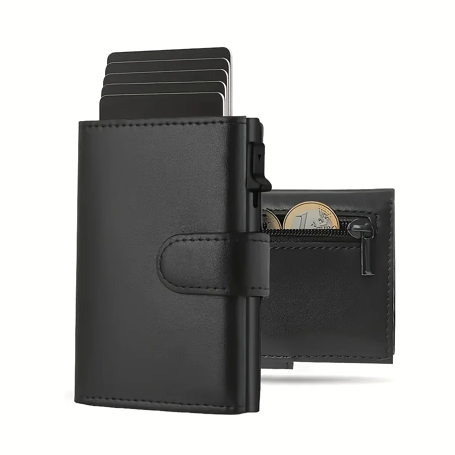 Men's Wallet with Coin Case RFID Protection Slim Wallet Card Wallet Small Credit Cards Credit Card Wallet