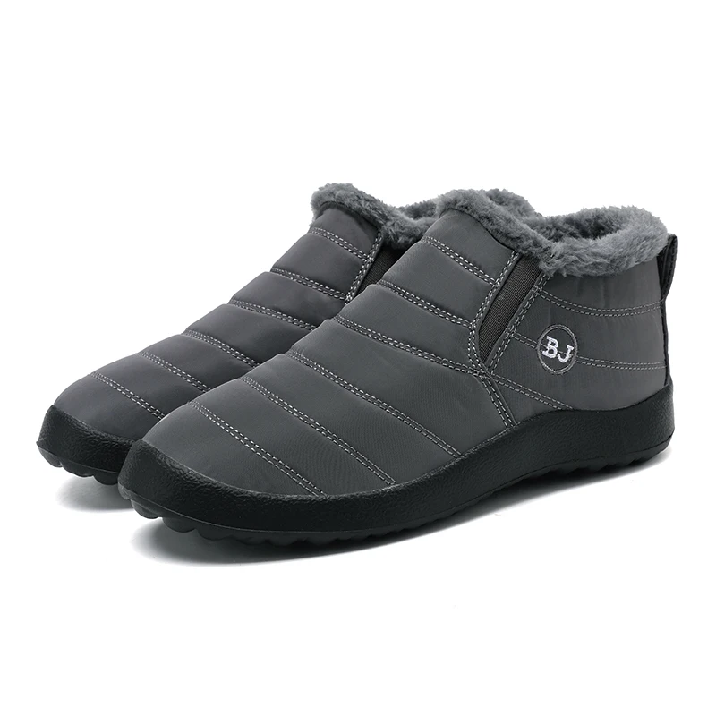 Men Snow Boots Plush New Warm Ankle Boots for Waterproof Men& Boots Female Winter Shoes Keep Warm Flat Unisex Men Shoes