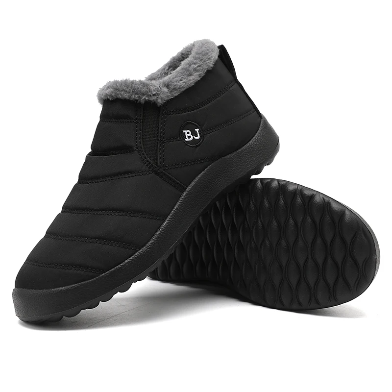Men Snow Boots Plush New Warm Ankle Boots for Waterproof Men& Boots Female Winter Shoes Keep Warm Flat Unisex Men Shoes