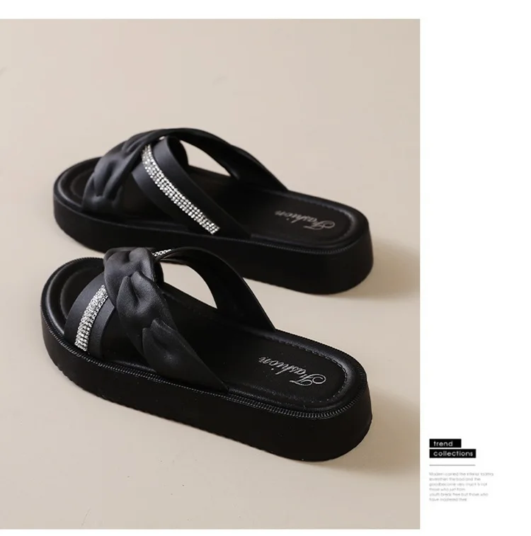 2026 Summer New Fashion Women Shoes Slippers Comfortable Platform Shoe High Heels Leisure Flower Outdoor Beach Slipper Women