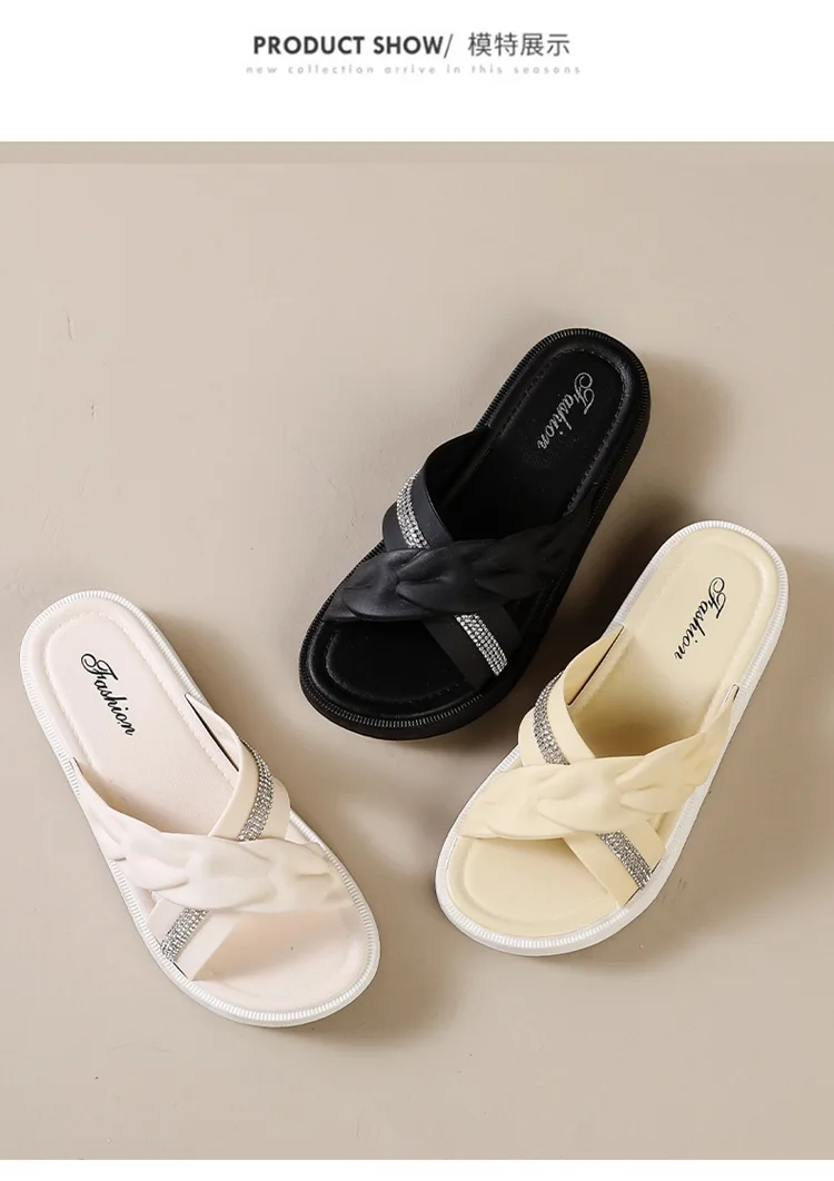 2026 Summer New Fashion Women Shoes Slippers Comfortable Platform Shoe High Heels Leisure Flower Outdoor Beach Slipper Women