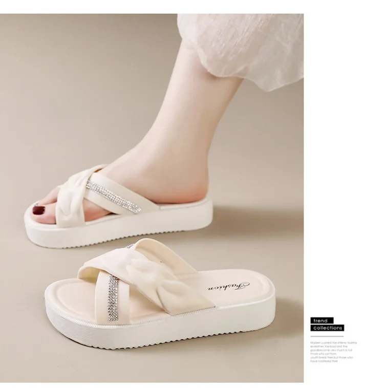 2026 Summer New Fashion Women Shoes Slippers Comfortable Platform Shoe High Heels Leisure Flower Outdoor Beach Slipper Women