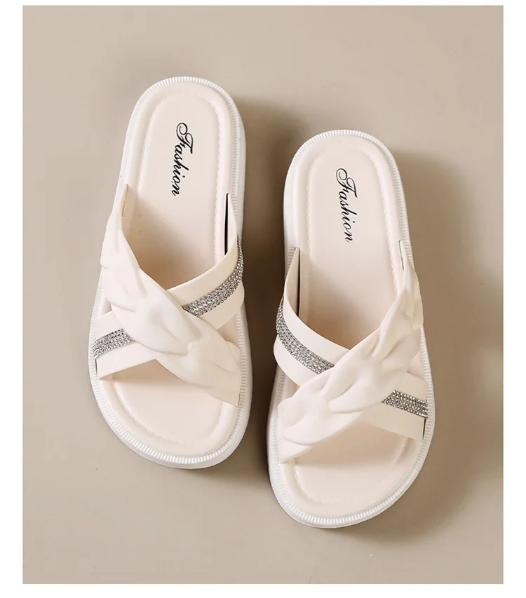 2026 Summer New Fashion Women Shoes Slippers Comfortable Platform Shoe High Heels Leisure Flower Outdoor Beach Slipper Women