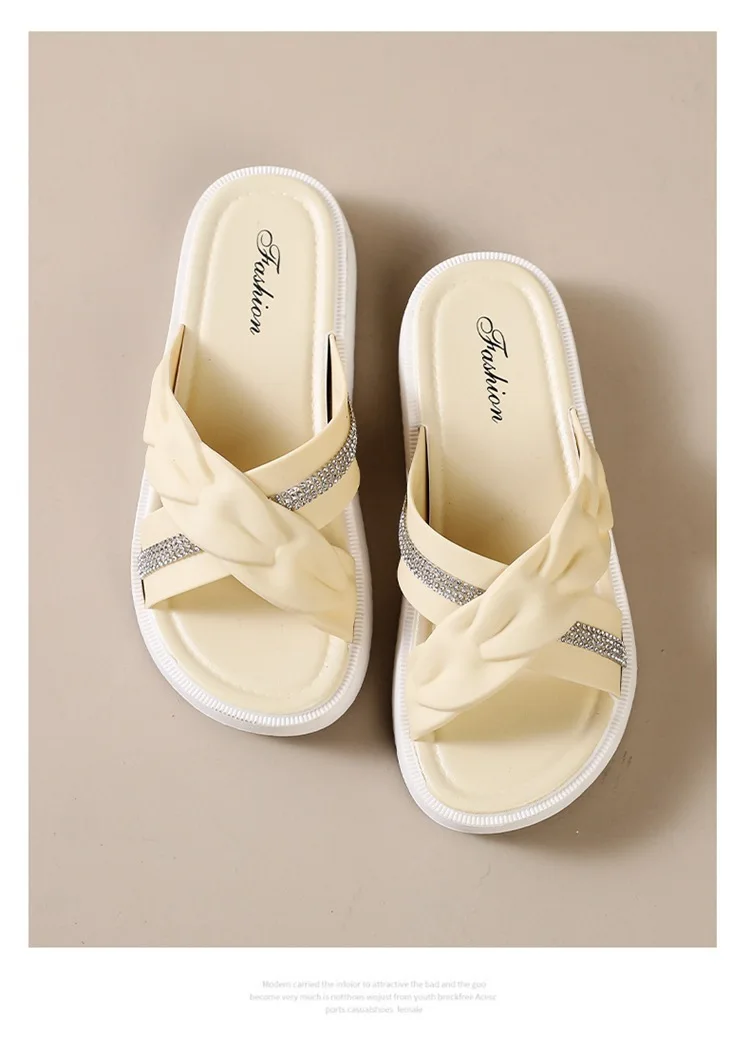 2026 Summer New Fashion Women Shoes Slippers Comfortable Platform Shoe High Heels Leisure Flower Outdoor Beach Slipper Women