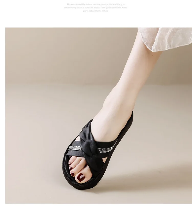 2026 Summer New Fashion Women Shoes Slippers Comfortable Platform Shoe High Heels Leisure Flower Outdoor Beach Slipper Women