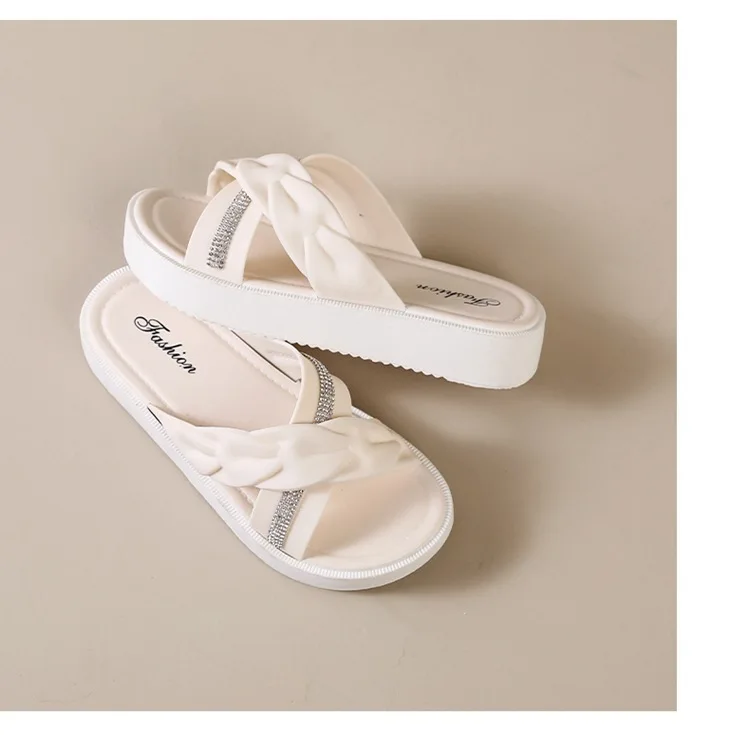 2026 Summer New Fashion Women Shoes Slippers Comfortable Platform Shoe High Heels Leisure Flower Outdoor Beach Slipper Women