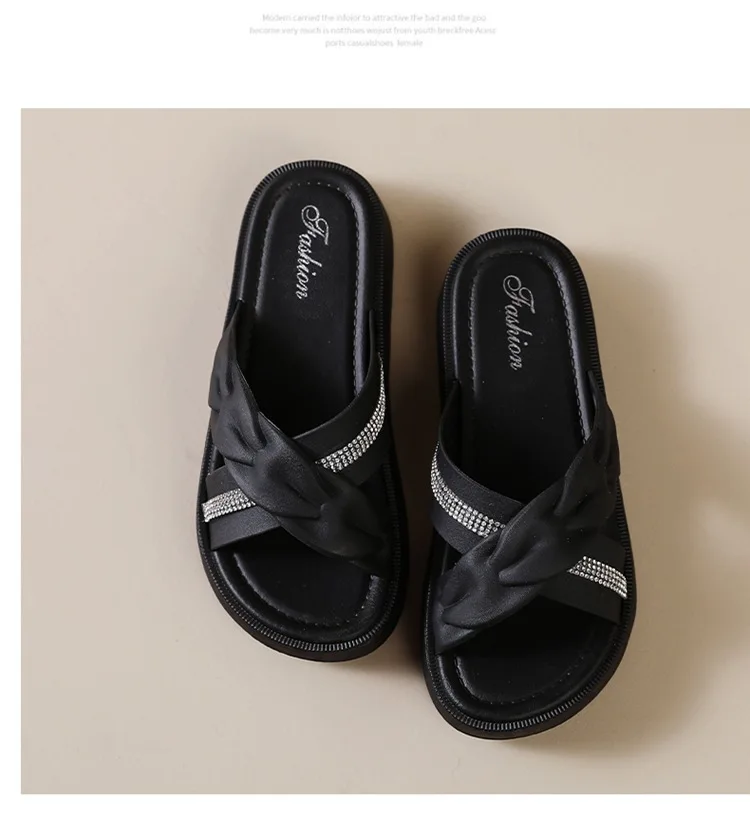 2026 Summer New Fashion Women Shoes Slippers Comfortable Platform Shoe High Heels Leisure Flower Outdoor Beach Slipper Women