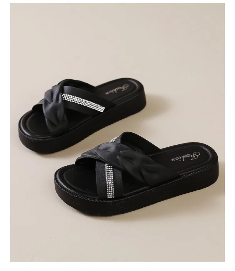 2026 Summer New Fashion Women Shoes Slippers Comfortable Platform Shoe High Heels Leisure Flower Outdoor Beach Slipper Women