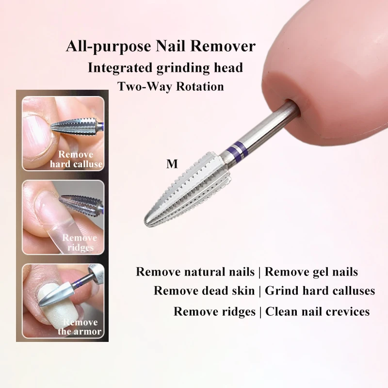 Professional Carbide Tungsten Nail Drill Bit For Hard Thick Gel Removal Acrylic Nail Bit Electric Drills File Manicure Accessory