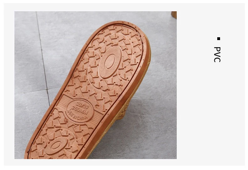 Bamboo & Rattan Summer Slippers for Women/Men - Breathable Couple Sandals, Soft Sole Anti-Slip Indoor Slides for Home/Beach