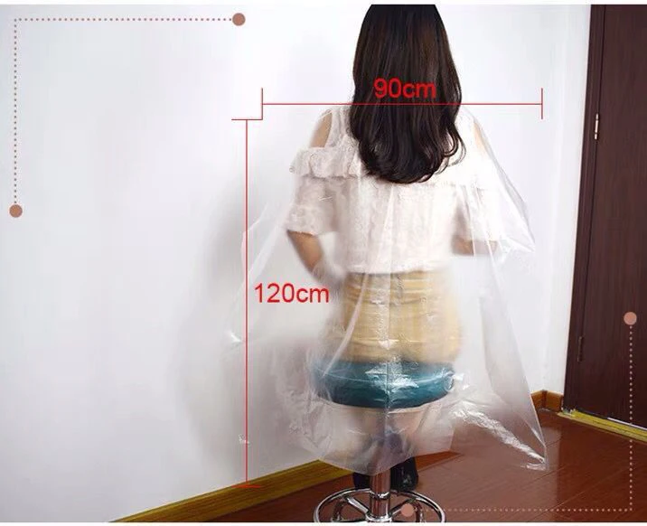 100 Disposable Hair Coloring Barber Cloth Long Barber Wai Cloth Perm Hair Salon Haircut Wai Hairdressing Cape Shawl Pe Apron