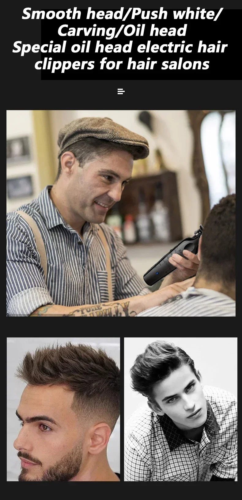 Kemei KM-2299 Barber Cordless Hair Clipper 0mm Zero Gapped Carving Clipper Professional Electric Finish Cutting Machine for Men