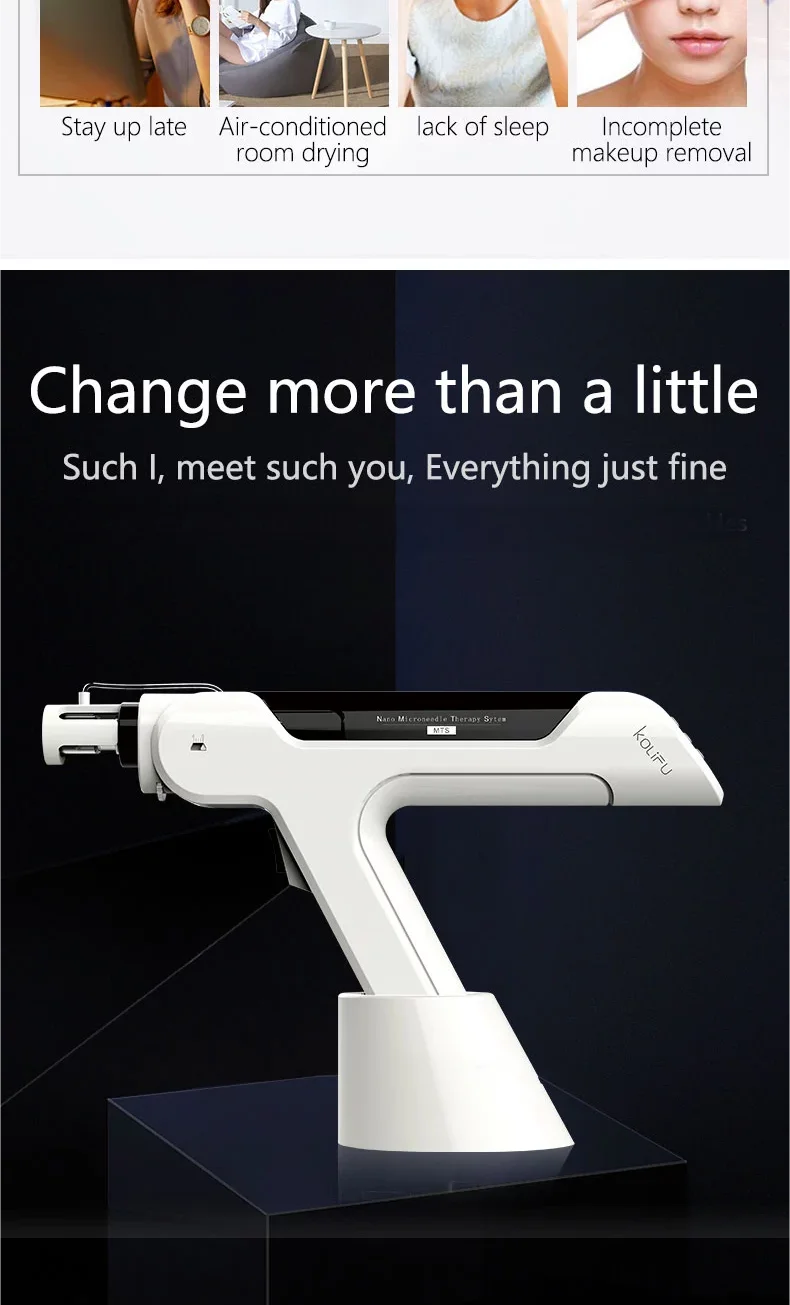 New 3 in 1 Beauty Skin Care Tool MTS Mesogun for Skin Care Product Absorption Skin Rejuvenation Mesotherapy Facial Lifting