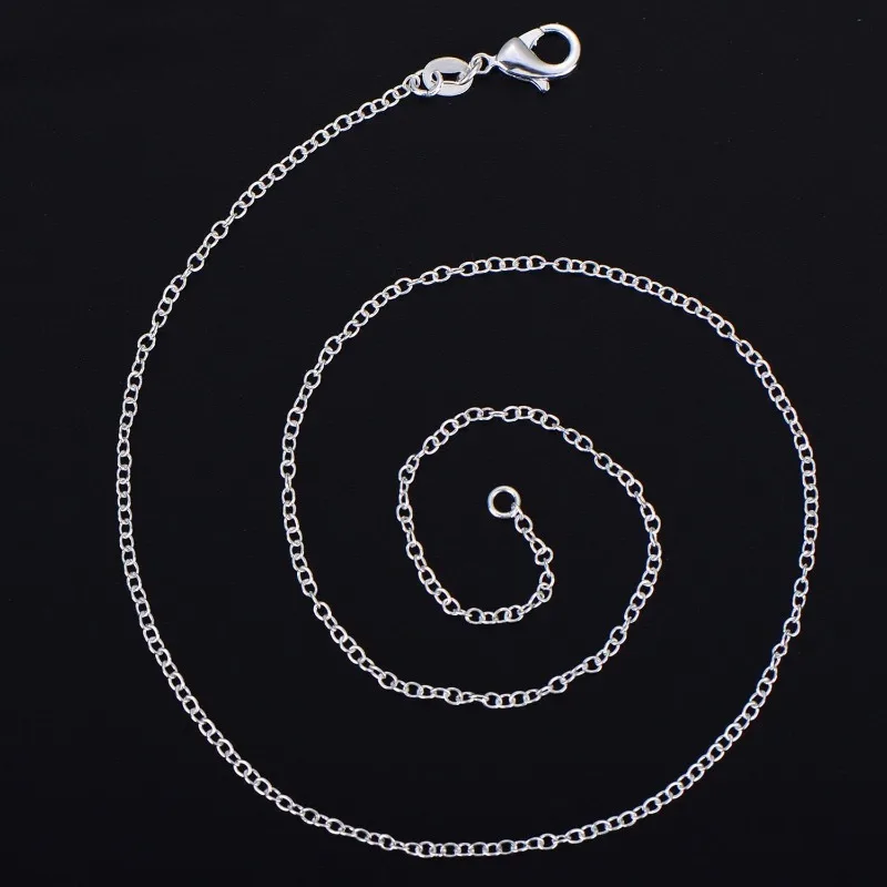 10pcs/Pack 925 Sterling Silver 16/18/20/22/24 Inch Rolo Chain Necklace Chains Lobster Clasp for Jewelry Making Supplies 1.2 mm