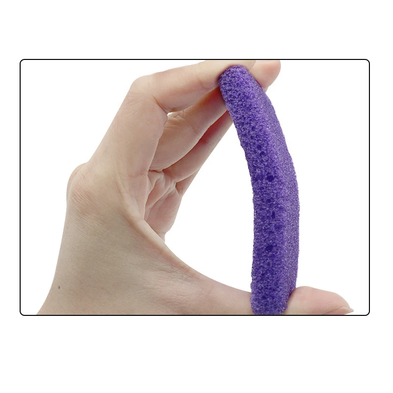 100Pcs Purple Foot Pumice Stone For Feet Foot Scrubber Sponge Callus Remover Dead Skin Pedicure Nail Supplies Art Salon Home Use