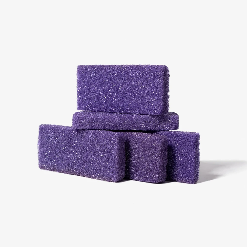 100Pcs Purple Foot Pumice Stone For Feet Foot Scrubber Sponge Callus Remover Dead Skin Pedicure Nail Supplies Art Salon Home Use