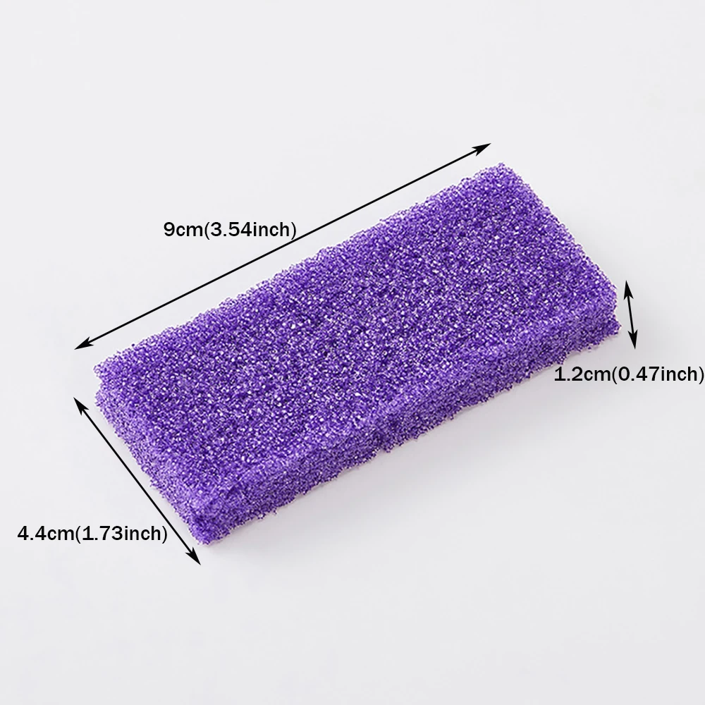 100Pcs Purple Foot Pumice Stone For Feet Foot Scrubber Sponge Callus Remover Dead Skin Pedicure Nail Supplies Art Salon Home Use