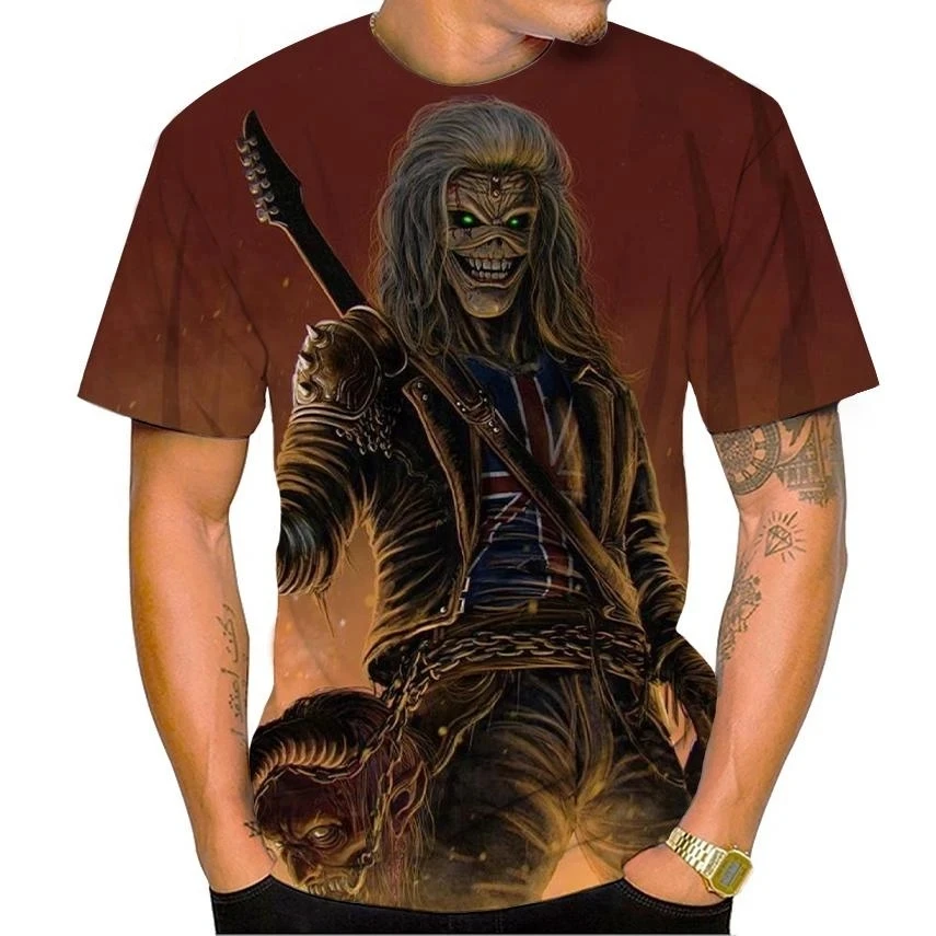 Living Dead Band 3D Print Sport Quick Dry Breathable Men T-shirt Hip Hop Rock Heavy Metal Street Fans Parent-child Short Sleeve