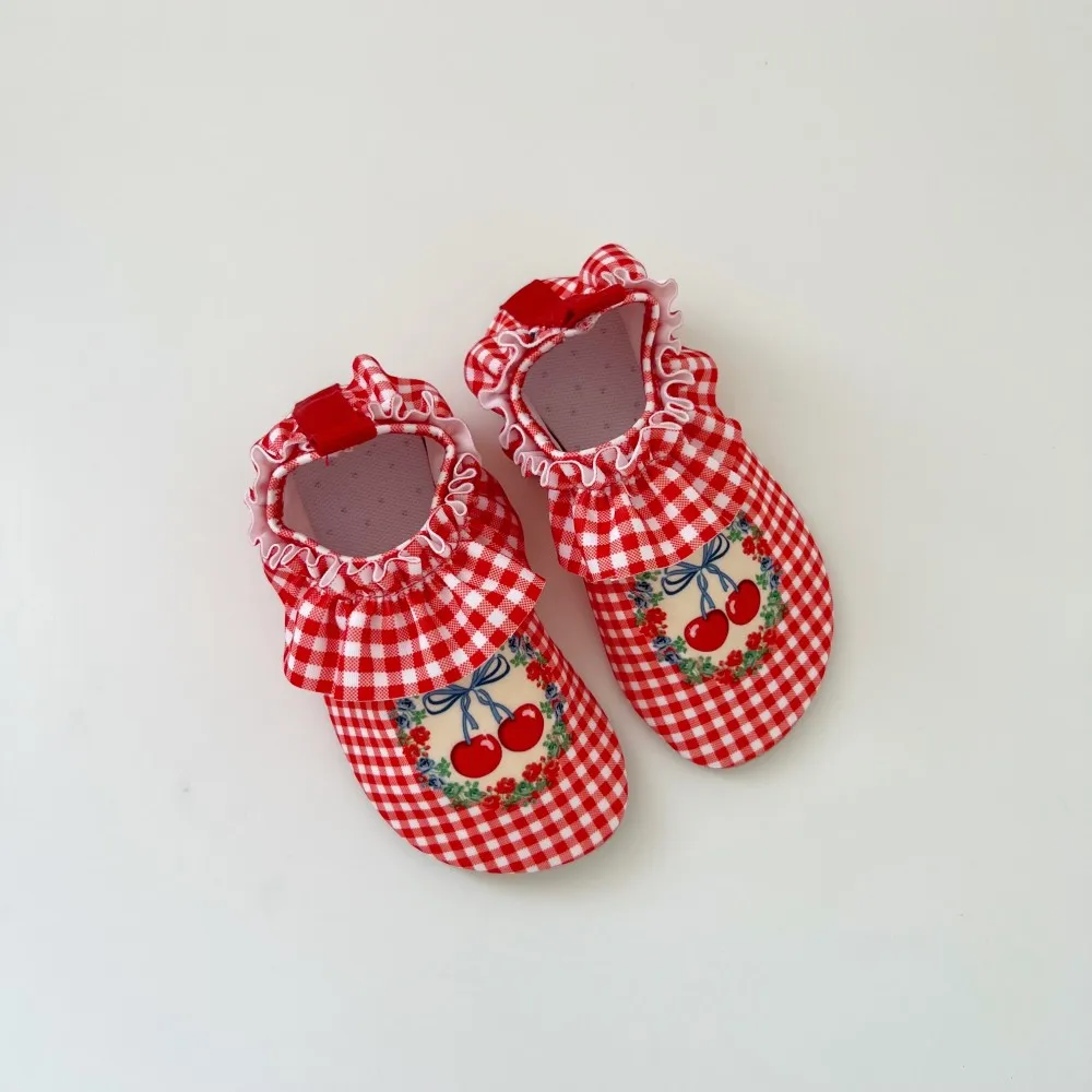 2026 Summer Children Swimming Shoes Cartoon Printed Non-slip Quick-Dry Boys Girls Beach Water Playground Sandals Shoes
