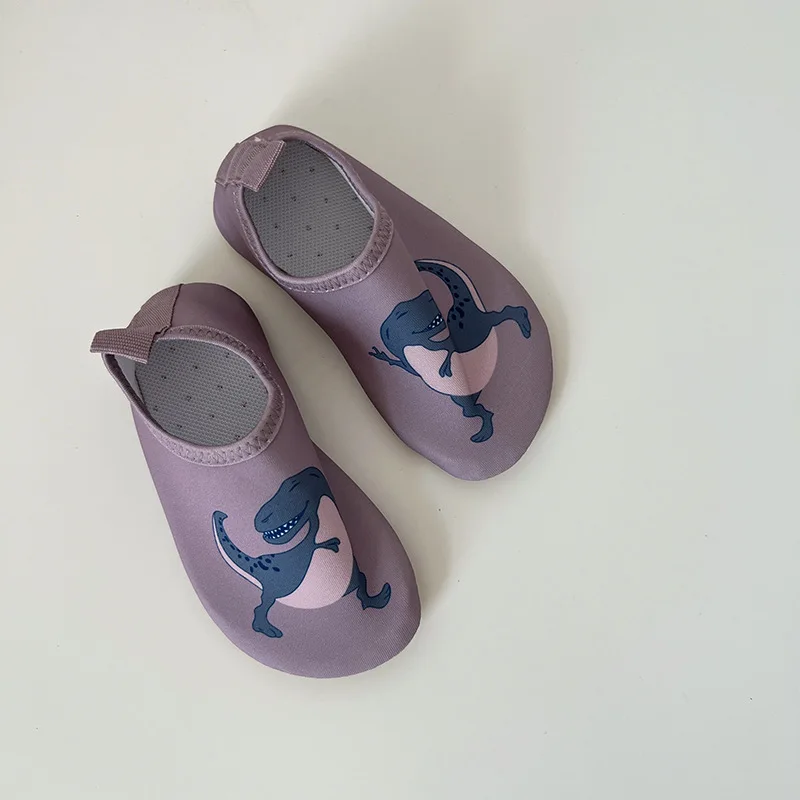 2026 Summer Children Swimming Shoes Cartoon Printed Non-slip Quick-Dry Boys Girls Beach Water Playground Sandals Shoes