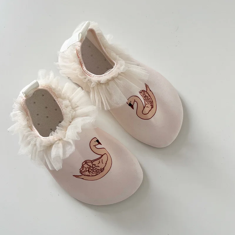 2026 Summer Children Swimming Shoes Cartoon Printed Non-slip Quick-Dry Boys Girls Beach Water Playground Sandals Shoes
