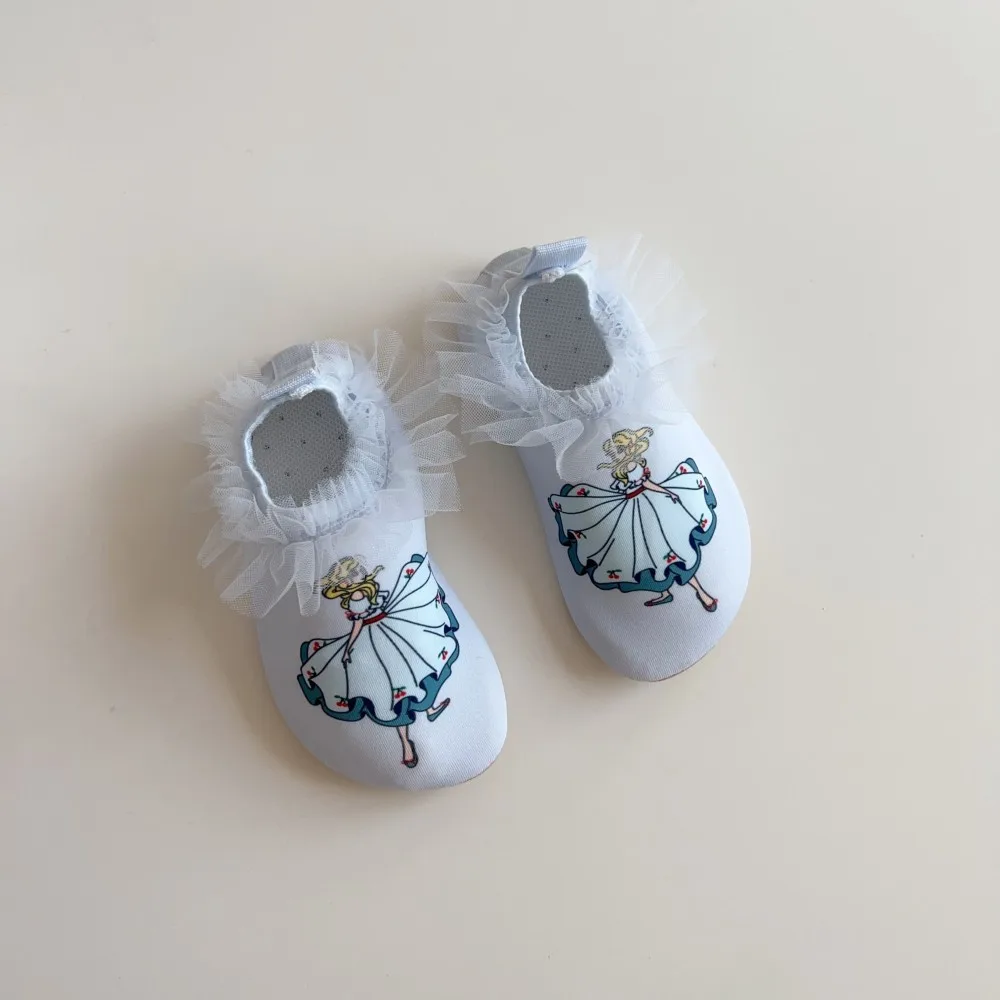 2026 Summer Children Swimming Shoes Cartoon Printed Non-slip Quick-Dry Boys Girls Beach Water Playground Sandals Shoes