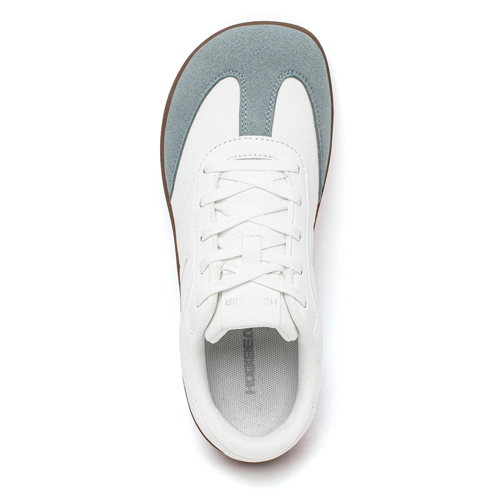 HOBIBEAR Barefoot Wide Toe Sneakers Unisex Zero Drop Minimalist Canvas Shoes Non Slip Lace Up Walking Sneaker