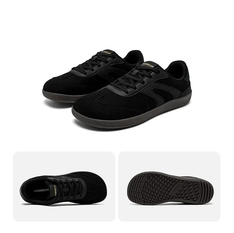 HOBIBEAR Barefoot Wide Toe Sneakers Unisex Zero Drop Minimalist Canvas Shoes Non Slip Lace Up Walking Sneaker