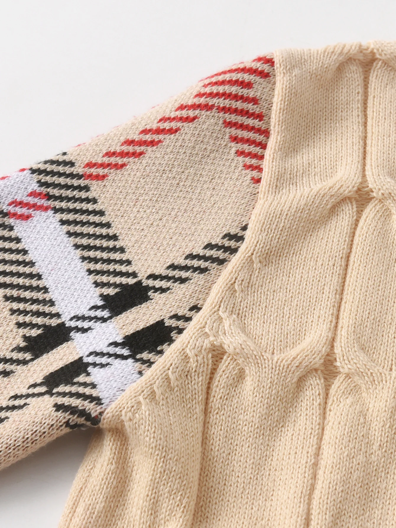 Boys' College Style Sweater Fake Two Fried Dough Twists Knitted Pullovers Suitable for School Daily Spring Autumn Winter