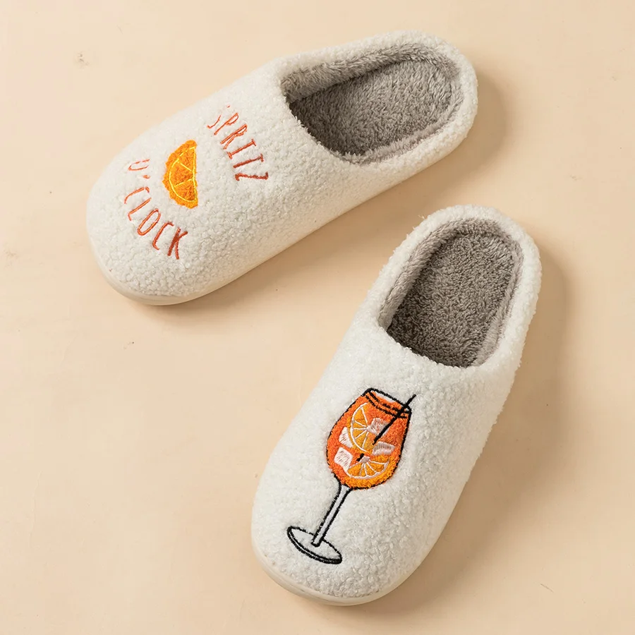 Aperol Spritz Slippers Spritz O'Clock Cozy Comfy Fluffy Slippers For Women Bachelorette Party Bridal Shower Girl Daughter Gift
