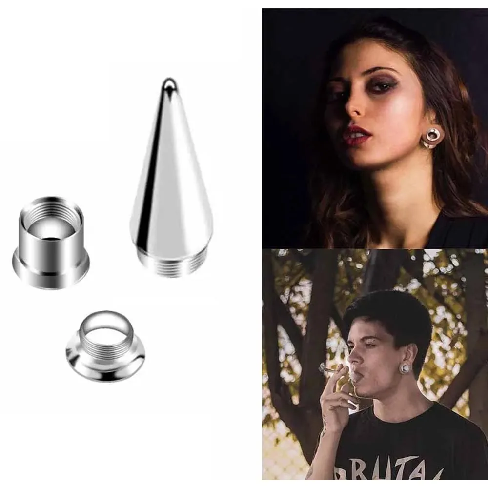 6G-00G 2 in 1 Set Ear Gauges Plugs Tunnels Taper Earrings Stretching Expander Kit Set for Women Men