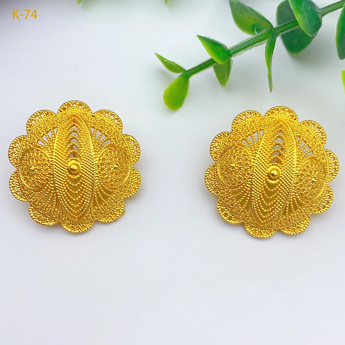 France Luxury 24k Gold Color Jewelry Set For Women Dubai Bridal Wedding Necklace And Earrings Set African Wedding Party Gifts