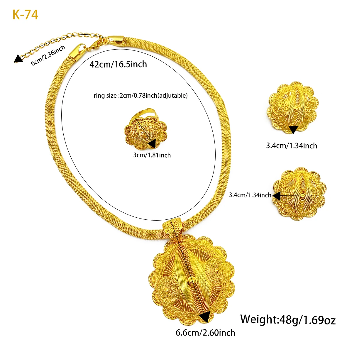France Luxury 24k Gold Color Jewelry Set For Women Dubai Bridal Wedding Necklace And Earrings Set African Wedding Party Gifts