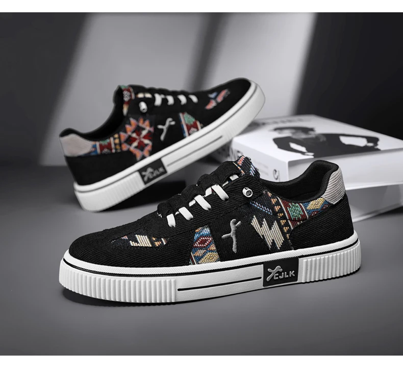 Mens Casual Sports Shoes New Outdoor High Quality Thick Sole Fashion Canvas Shoe Comfortable Breathable Luxury Men's Board Shoes