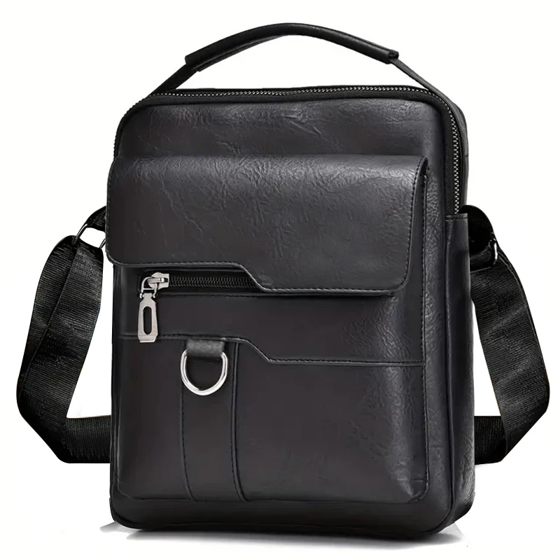 Neutral Style Shoulder Bag for Men and Women, Suitable for Business Travel and Work Pu Solid Color Crossbody Bag.