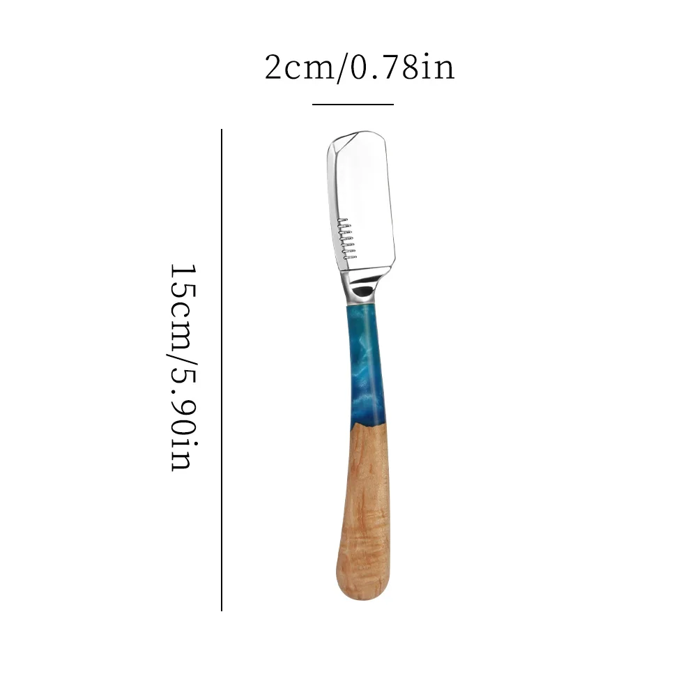 High-Quality Men's Razor, Vintage Manual Razor, Made of Resin and Zinc Alloy, Suitable for Both Men and Women, for Eyebrow Shaping, Beard Trimming, and Neck Shaving, for Home and Professional Use, Professional Hairdressing Tool |   Metal Surface |   Blades Not Included, Valentine's Day, Halloween, Christmas Gifts