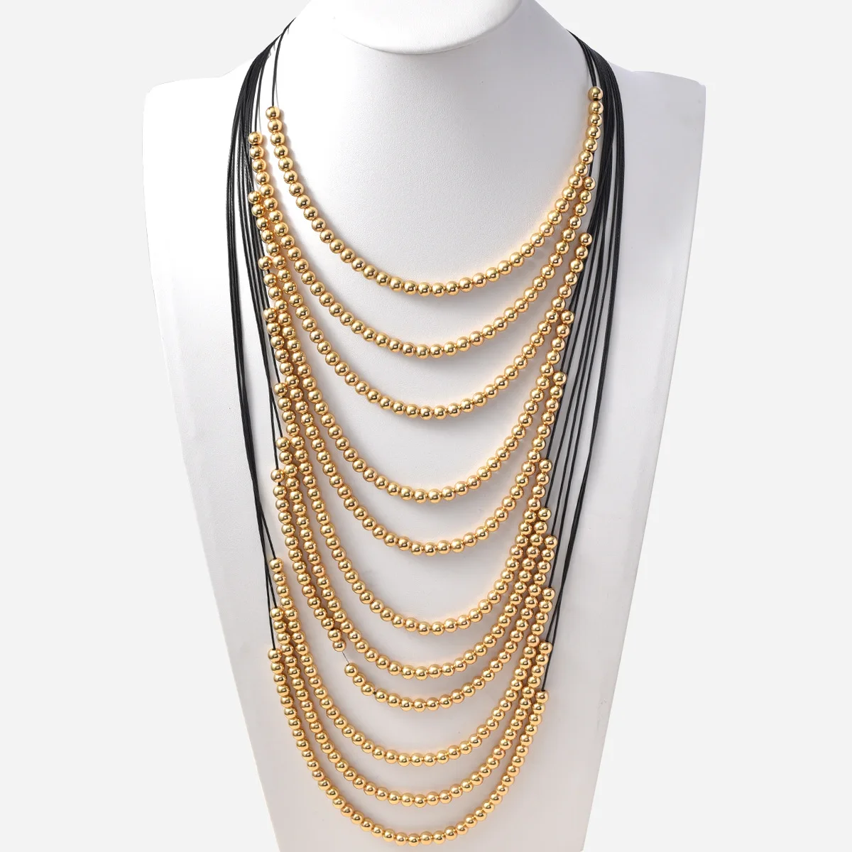Vintage Imitation Pearl Choker Necklace Art Deco Flapper Accessories for Women White Multi-layer Imitation Pearl Necklaces