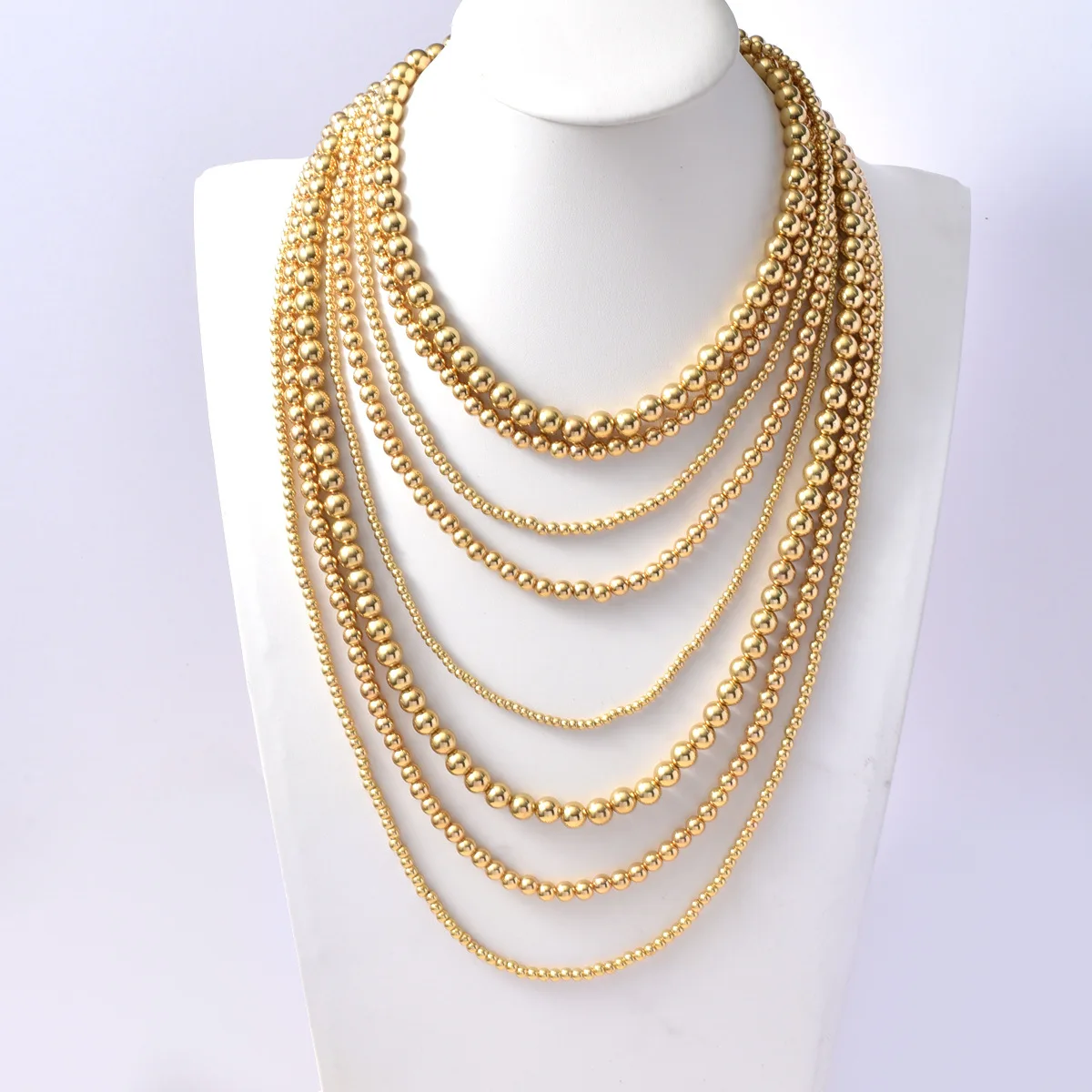 Vintage Imitation Pearl Choker Necklace Art Deco Flapper Accessories for Women White Multi-layer Imitation Pearl Necklaces
