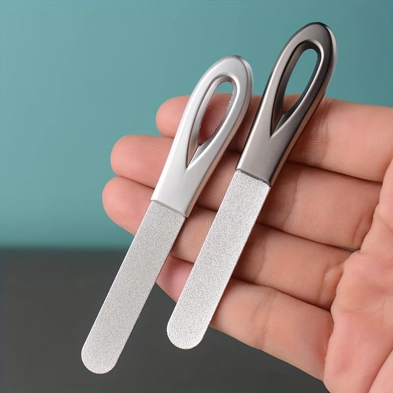 Stainless Steel Diamond Grit Nail File, Durable and Hypoallergenic, for Finger and Toe Nails, Perfect for Hard and Thick Nails