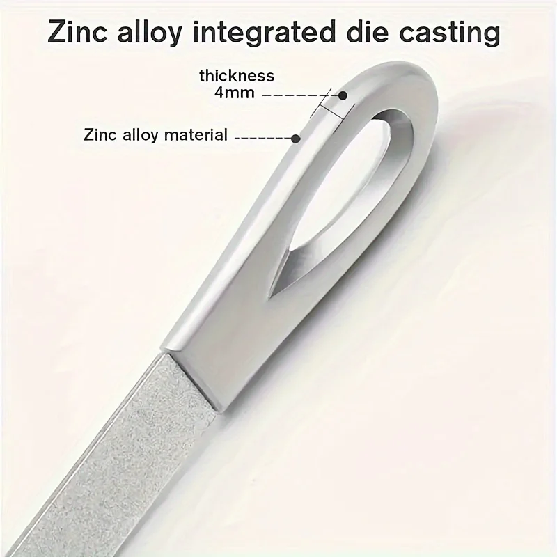 Stainless Steel Diamond Grit Nail File, Durable and Hypoallergenic, for Finger and Toe Nails, Perfect for Hard and Thick Nails