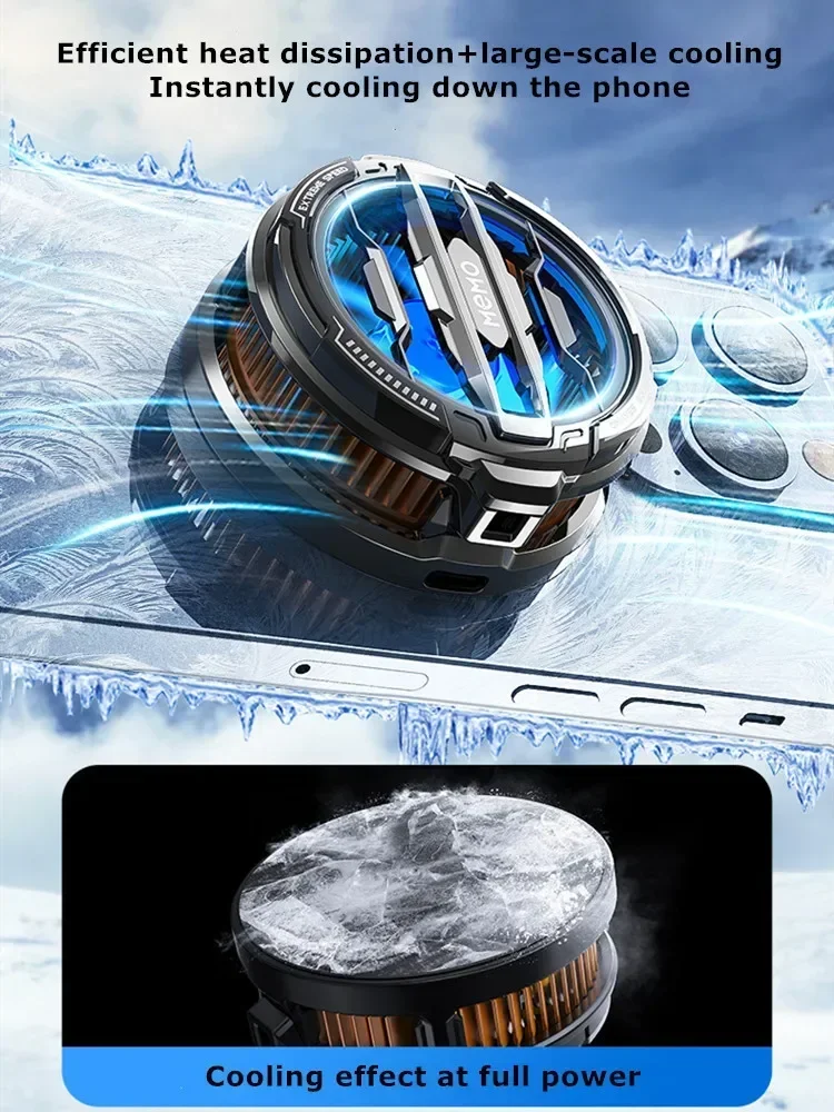 MEMO CX07 Mobile Phone Cooler Magnetic Cooling Fan Case Radiator For PUBG Gaming Back Clip Cool Heat Sink For Smartphones