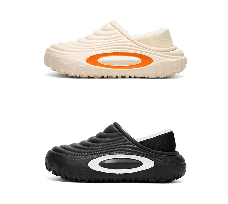 Men's and Women's New Waterproof Indoor and Outdoor Thickened Autumn and Winter Cotton Slippers, Non-Slip, Wear-Resistant, Warm